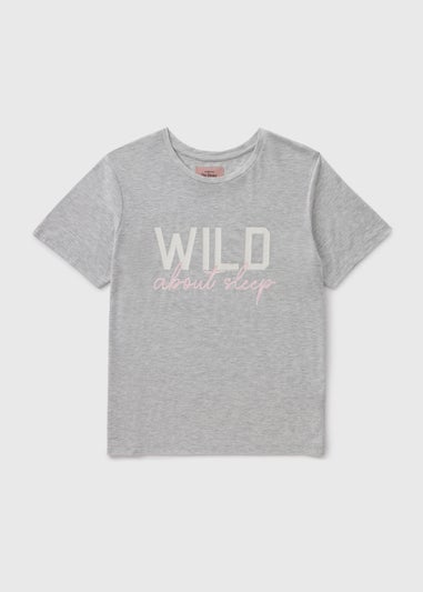 Grey Wild About Sleep Pyjama Top