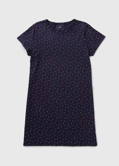 Navy Ditsy Heart Nightie