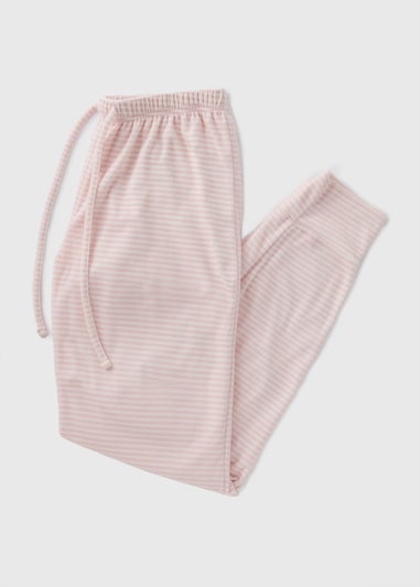 Pink Stripe Fleece Pyjama Bottoms