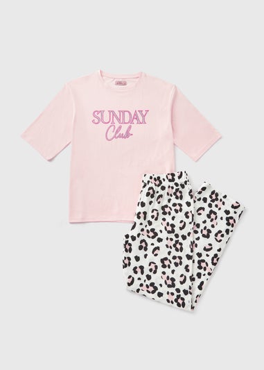 Pink Sunday Club Pyjama Set