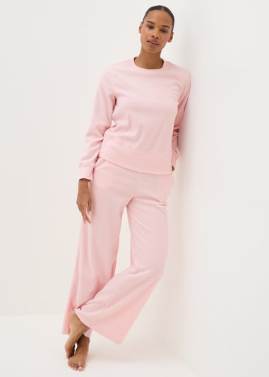 Pink Fleece Loungewear Set