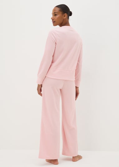 Pink Fleece Loungewear Set