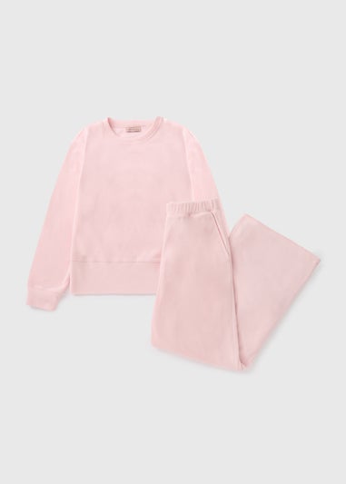 Pink Fleece Loungewear Set