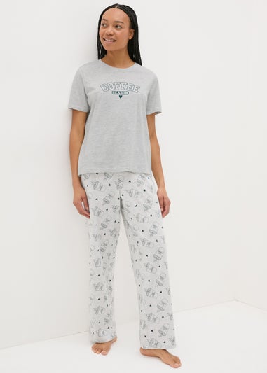 Grey Coffee Season Pyjama Set