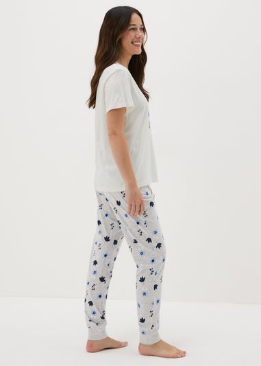 Cream Floral Pyjama Set