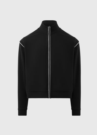 Souluxe Black Zip Up Co Ord Jacket