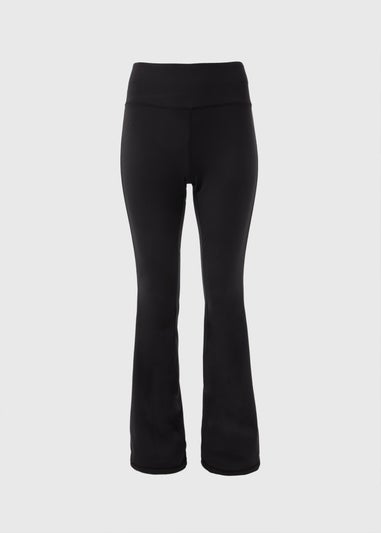 Souluxe Black Side Piped Flare Leggings