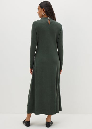 Et Vous Dark Green Fit & Flare Midi Dress