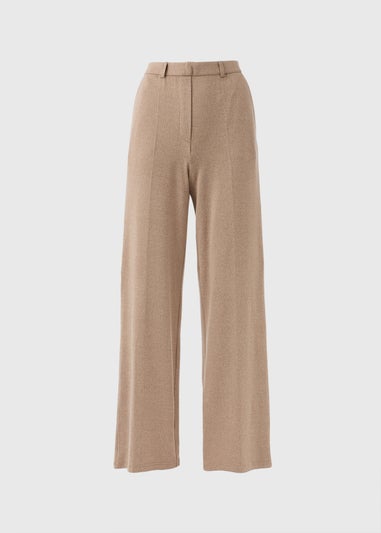 Et Vous Camel Wide Leg Trousers