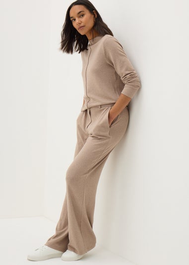 Et Vous Camel Wide Leg Trousers