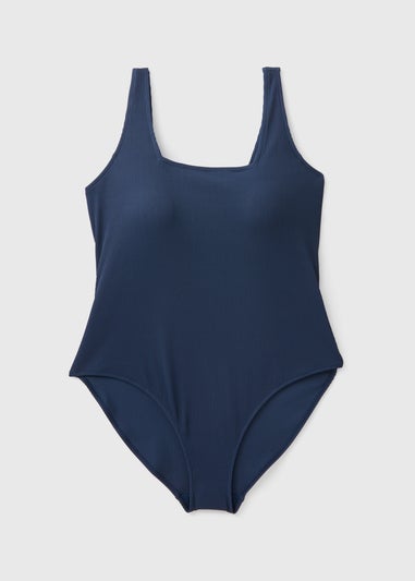 Navy Ribbed Swimsuit