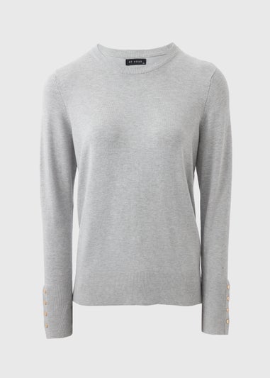 Et Vous Grey Round Neck Jumper