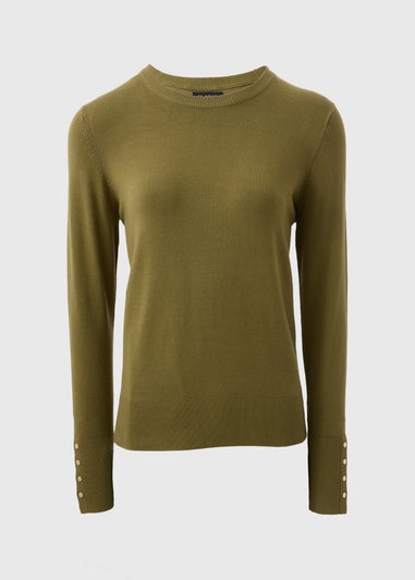 Et Vous Khaki Round Neck Jumper