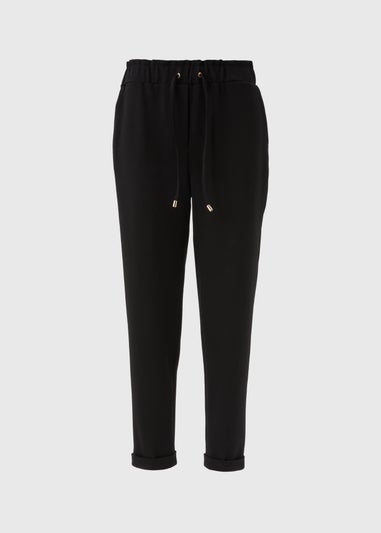 Et Vous Black Tapered Ponte Trousers