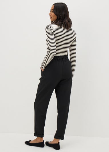 Et Vous Black Tapered Ponte Trousers