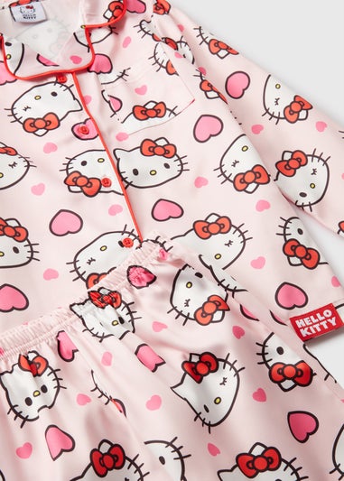 Hello Kitty Pink Satin Pyjama Set (7-13yrs)