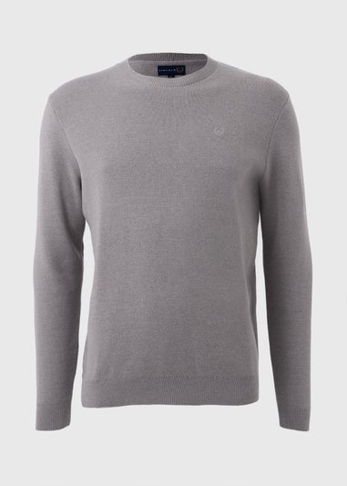 Lincoln Grey Ottoman Crew Neck Jumper