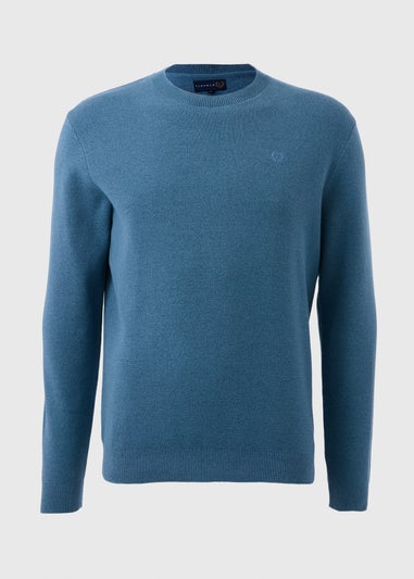 Lincoln Blue Ottoman Crew Neck Jumper