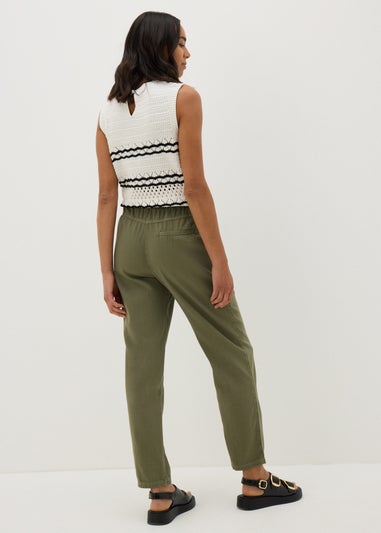 Khaki Utility Tapered Trousers