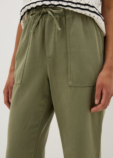 Khaki Utility Tapered Trousers