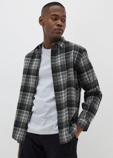 Charcoal Check Brushed Shirt