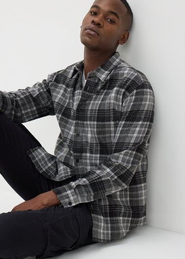 Charcoal Check Brushed Shirt