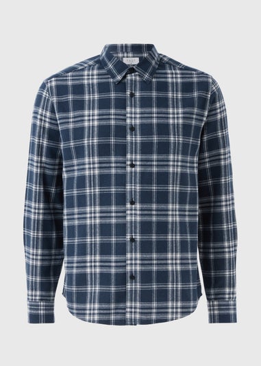 Blue Check Brushed Shirt