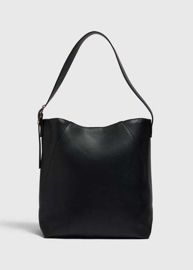 Black Bucket Tote Bag