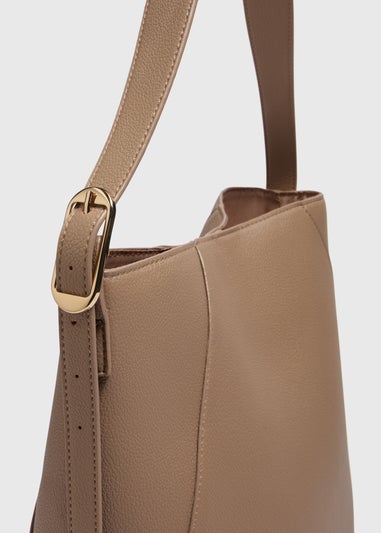 Tan Bucket Tote Bag