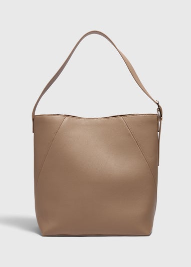 Tan Bucket Tote Bag