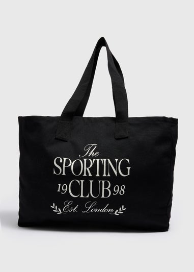 Black Sporting Club Canvas Bag