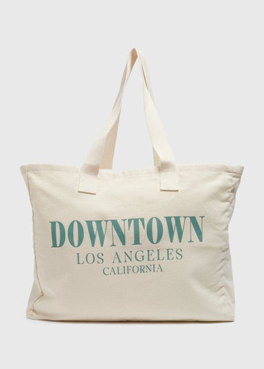 Natural Downtown LA Canvas Bag