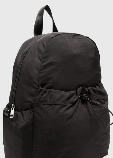 Black Toggle Front Backpack