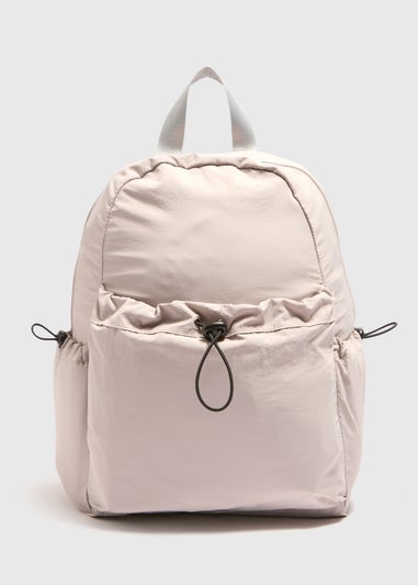 Grey Toggle Front Backpack