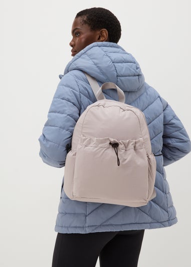 Grey Toggle Front Backpack