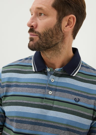 Lincoln Green Stripe Polo Shirt