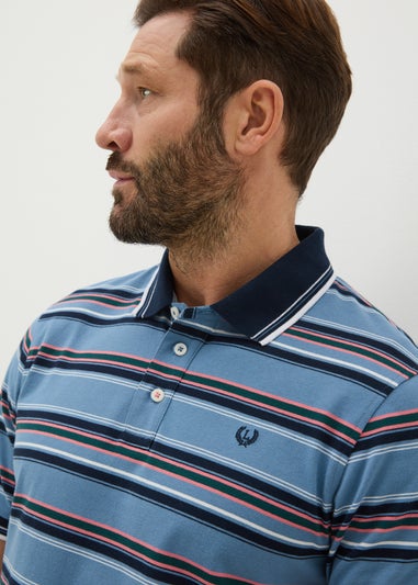 Lincoln Blue Stripe Polo Shirt