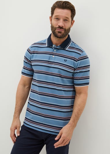 Lincoln Blue Stripe Polo Shirt