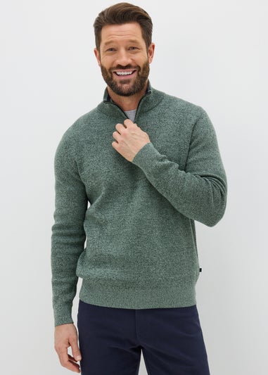 Lincoln Green 1/4 Zip Knitted Jumper