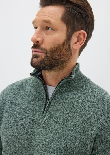 Lincoln Green 1/4 Zip Knitted Jumper