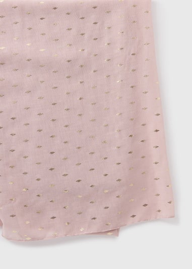 Nude Woven Foil Spot Scarf