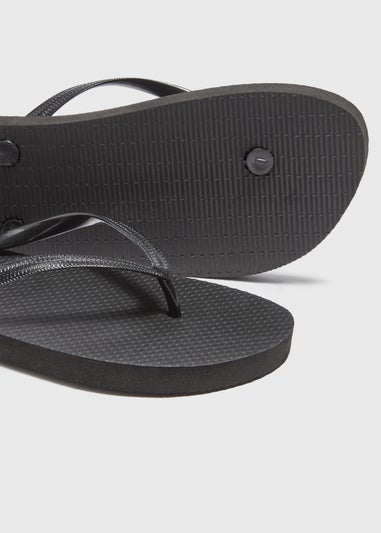 Black Flip Flops