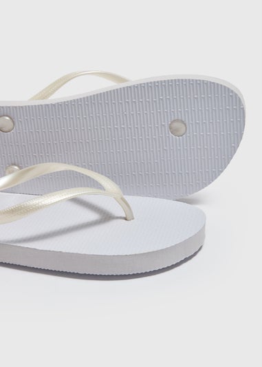 White Flip Flops