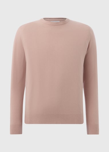 Pink Crew Neck Knit Jumper