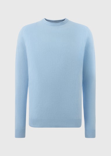 Pale Blue Crew Neck Knit Jumper