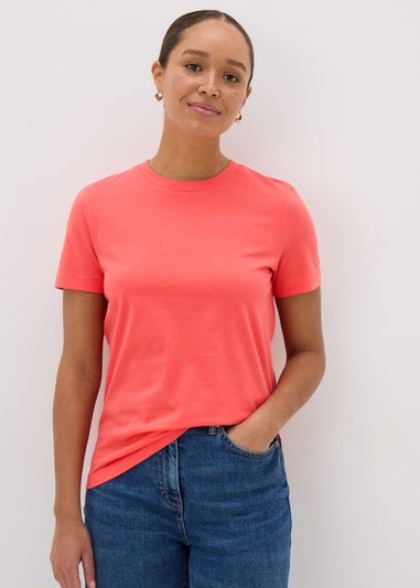 Coral Crew Neck T-Shirt