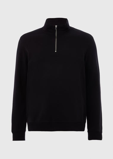 Black Funnel Zip Sweatshirt