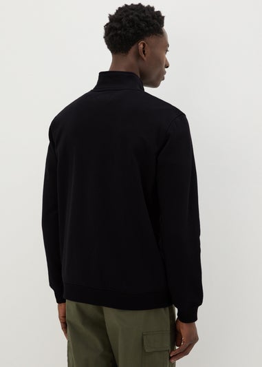 Black Funnel Zip Sweatshirt