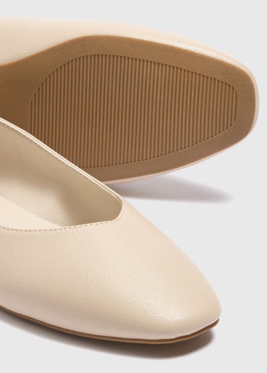 Stone Square Toe Ballet Flats