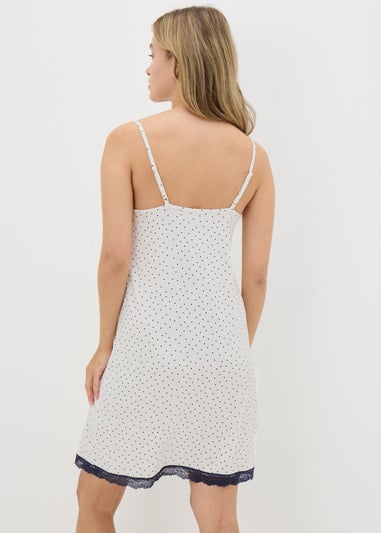 Cream Spot Chemise Nightie